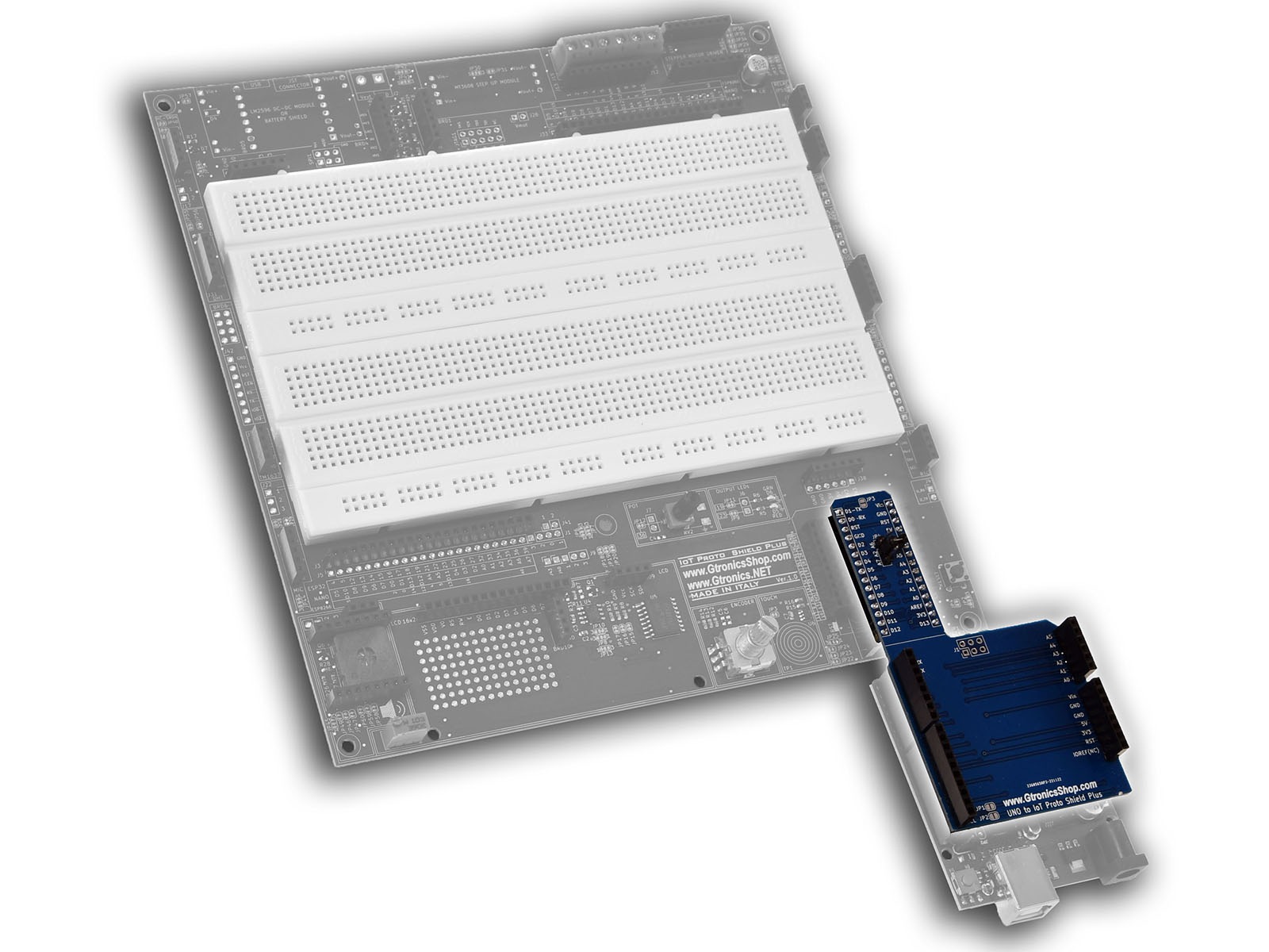 Arduino Uno To IoT Proto Shield Plus Adapter